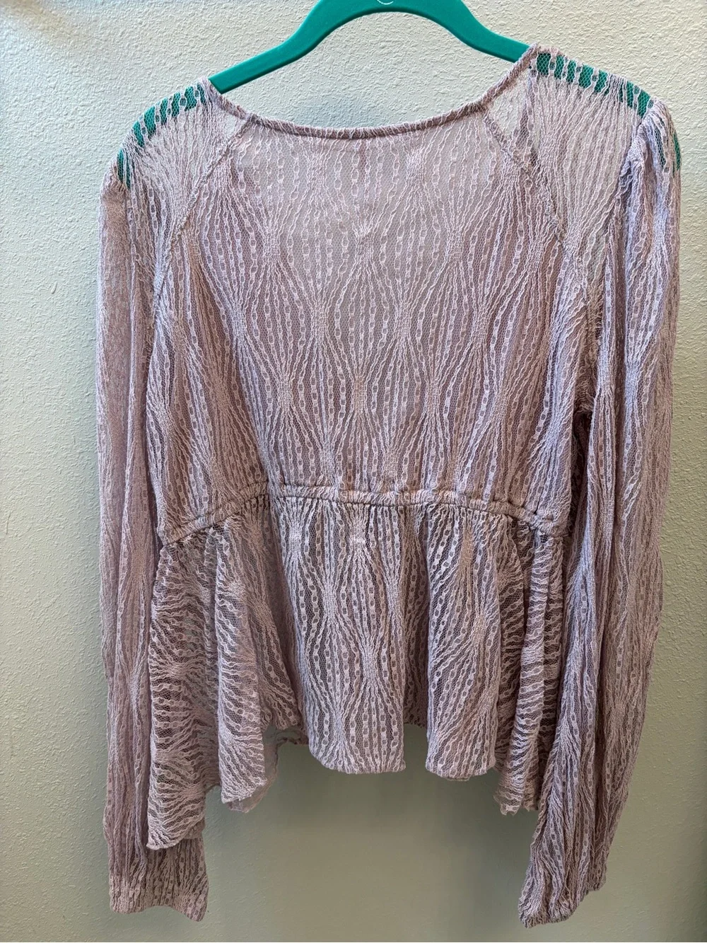Free People lilac purple Lace Tie-Front Tunic M women’s